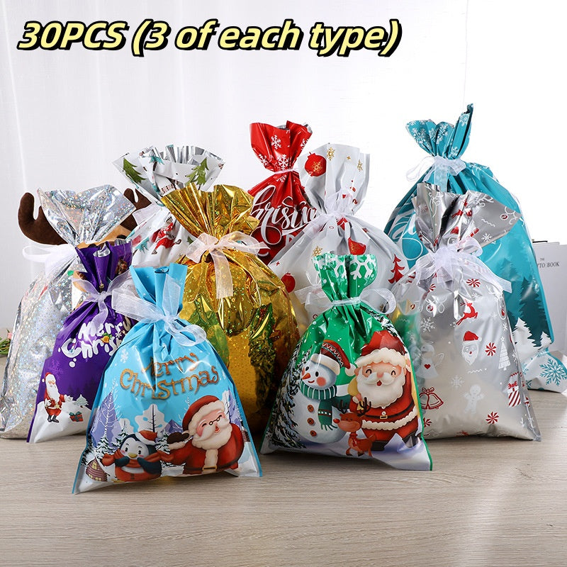 🎄 Christmas Wrapping Bags with Ribbons – Quick, Easy & Reusable 🎅Christmas Early Bird Offer: 50% OFF!