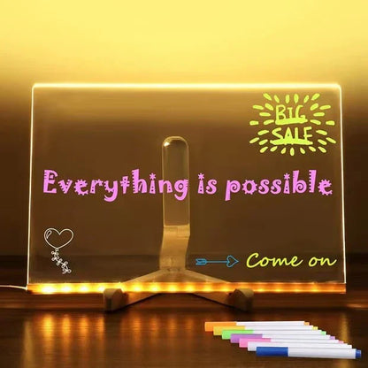 🌲Early Christmas Sale🎁✨LED Erasable Note Board with Colors🎨-For gift,Notepad,drawing board-Where Creativity Lights Up!