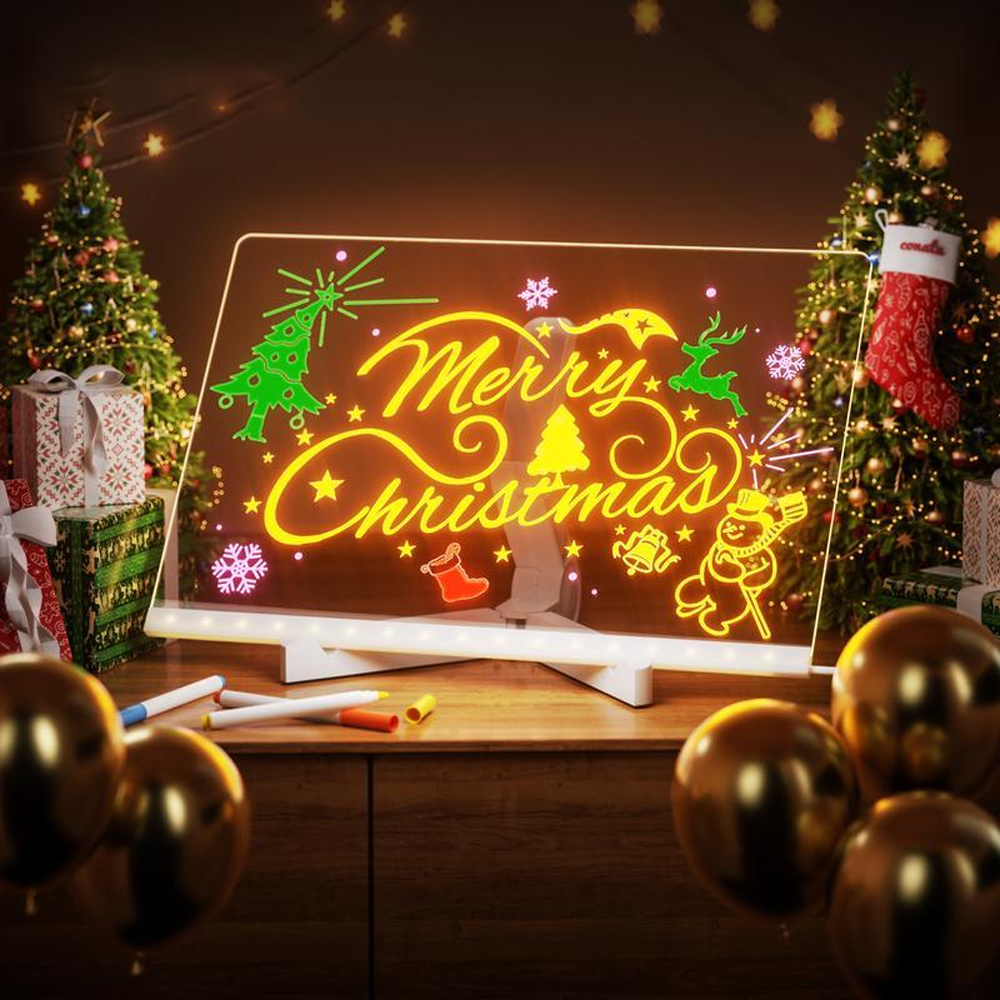 🌲Early Christmas Sale🎁✨LED Erasable Note Board with Colors🎨-For gift,Notepad,drawing board-Where Creativity Lights Up!