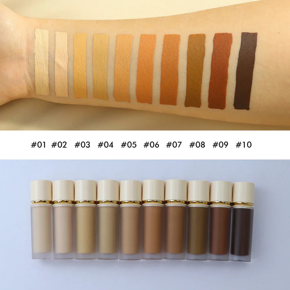 Ten-color liquid spot-lightening foundation concealer