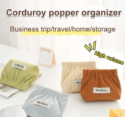 Corduroy Elastic Hair Tie Organizer