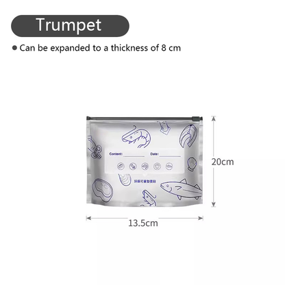 🔥Limited-time discount ✨(30pcs )Reusable Aluminum Foil Sealable Storage Bags, Stand Up Foil Sealable Bags with Label and Zip Lock for Vegetable Fruit Meat