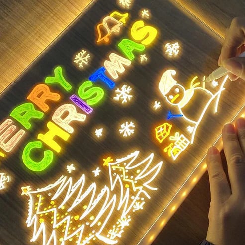 🌲Early Christmas Sale🎁✨LED Erasable Note Board with Colors🎨-For gift,Notepad,drawing board-Where Creativity Lights Up!
