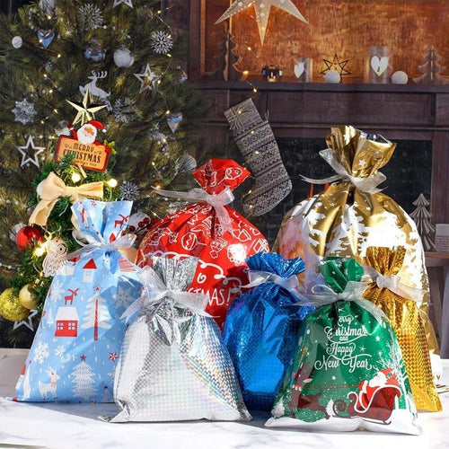 🎄 Christmas Wrapping Bags with Ribbons – Quick, Easy & Reusable  🎅Christmas Early Bird Offer: 50% OFF!